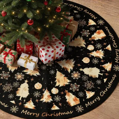 Image de Couvre-sapin de Noël, doux et durable, diamètre 100 cm, pour la décoration de Noël