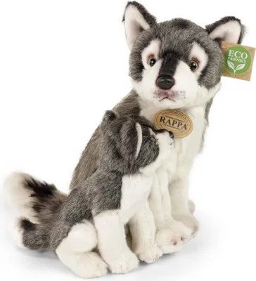 Immagine prodotto di Lupo di peluche con cucciolo 27 cm ECO-FRIENDLY