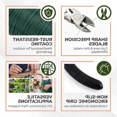 Dünner Blumendraht zum Basteln, 2 Rollen von 0,7 mm x 35 m, ideal für Blumen und Pflanzen, Wickeldraht und Bindedraht