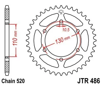 Obrázok produktu pre Reťazové koleso JT 38T 520 JTR486.38