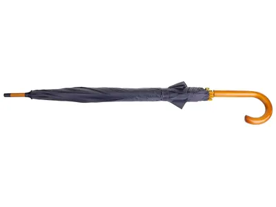Produktbild von Edco Regenschirm brauner Griff 51707 Stockschirm automatik blau, 8 Streben