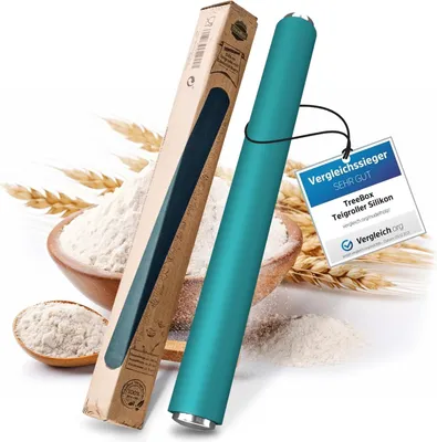 Produktbild von Teigrolle - Silikon und Edelstahl - Modernes Backzubehör