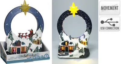 Productafbeelding van Kersttafereel met LED 28 cm Nampook