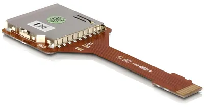Produktbild von DeLOCK Adapter Micro SD/Trans Flash > SD Card, Braun
