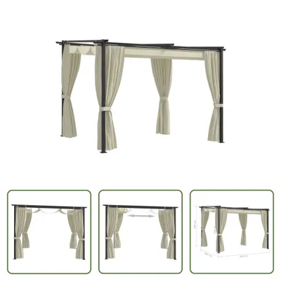 Immagine prodotto di Il Padiglione Living Store con tende 3 x 3 m in acciaio crema