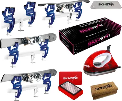 Image de SKINSTAR Kit de fartage pour skis Kit de démarrage pour fartage Tendeur de skis 24 HOURS Ski Vise 6 pièces Snow Wax