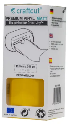 Produktbild von craftcut® Premium Plotterfolie matt 16 DEEP-YELLOW 13,9 x 244 cm
