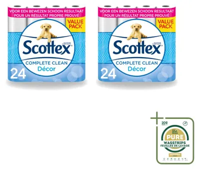 Obrázek produktu pro 2 role toaletního papíru Scottex – 2 vrstvé – balení, 2 kusy