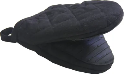 Produktbild von Topfhandschuh Silikon Ofenhandschuh Kochen Backen Handschuh, Farbe:schwarz