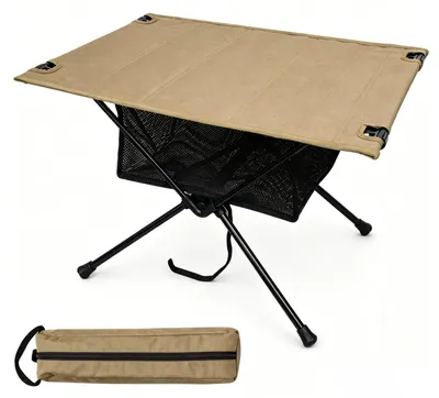 Produktbild von Zusammenklappbarer Campingtisch mit Tragetasche und Netzablage