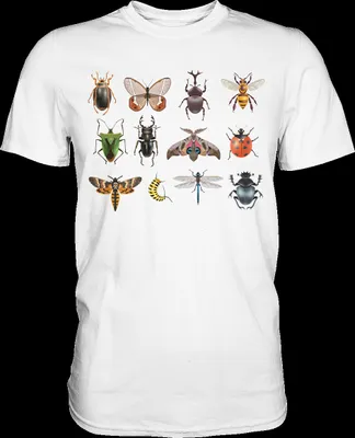 Produktbild von Entomologie Insekten Käfer T-Shirt – White / 5XL