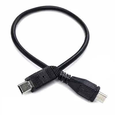 Produktbild von K11 Mini USB 5-Pin auf Micro USB-B Kabel 30cm Daten- & Ladekabel Kurzadapter für Synchronisation, Laden, Kamera, MP3-Player, GPS Geräte