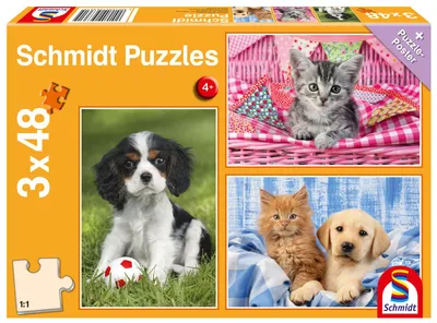 Obrázek produktu pro Meine liebsten Haustierbabys (3x 48 Teile) - Schmidt Spiele 56361 - (Spielwaren / Puzzle)