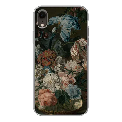 Produktbild von MuchoWow® Handyhülle Schutzhülle Hülle für iPhone XR Stilleben mit Blumen - Gemälde von Cornelia van der Mijn Silikon Softcase Handy Hülle - Schutzdeckel