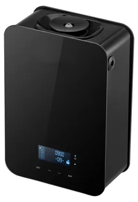 A black electronic device with a digital display.