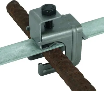 Produktbild von DEHN Druckbügelklemme St/blank 308031 f. D 6-20mm o. Fl 30x3-4mm 308031
