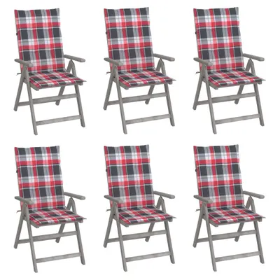 Produktbild von Hochlehner Verstellbar 6 Stk. mit Auflagen Massivholz Akazie