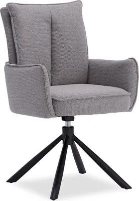 Image de Chaise de Salle à Manger Moderne Tissu Gris Design Chaise de Cuisine Chaise pas Cher Fauteuil Rembourrée