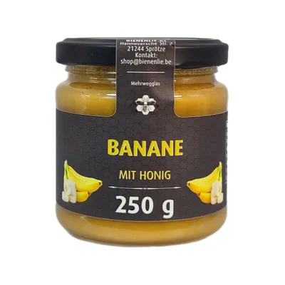 Produktbild von Banane mit Honig 250g | cremiger Honig mit fruchtigen Bananen Geschmack | süße Geschenk Idee für jeden Anlass