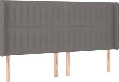 Produktbild von vidaXL Kopfteil mit Ohren Dunkelgrau 163x16x118/128 cm Stoff