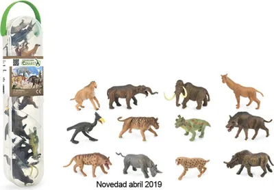 Zdjęcie produktu dla Pudełko z 12 minifigurkami prehistorycznych zwierząt