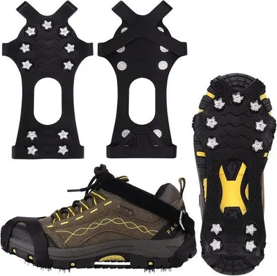 Produktbild von Famanu Schuhspikes Antirutsch mit 11 rostfreien Stahlzähnen - für Schuhe und Stiefel