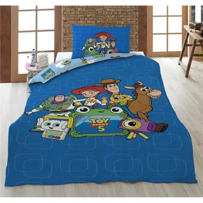 Productafbeelding van Toy Story dekbedovertrek - 160 x 210 cm (Europese maat) - 65 x 100 cm - 100% katoen