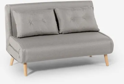 Immagine prodotto di divano letto a 2 posti in stile scandinavo in tessuto Elettra - Grigio