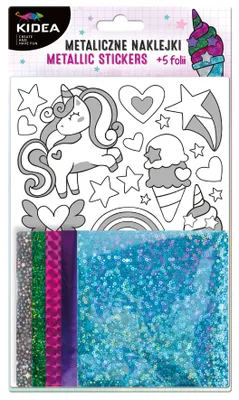 Image de Autocollants licorne DIY métalliques Kidea