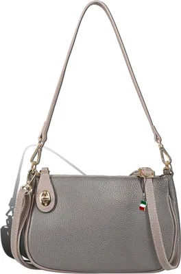 Produktbild von Florence Damen Schultertasche Tasche grau Leder Größe 27x15x7 D2OTF842K5