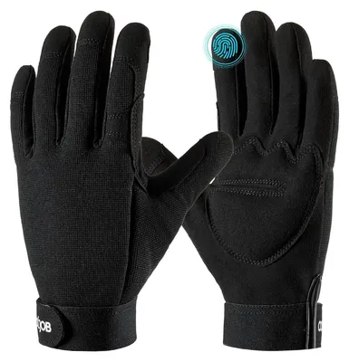 Image de Gants de jardin en cuir synthétique, résistants aux épines, taille M, pour le jardinage