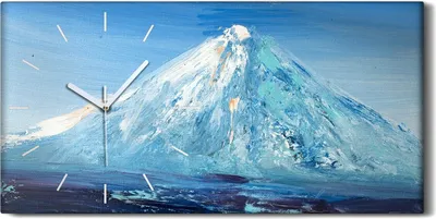 Produktbild von Dekor Leinwand Uhr Wandbilder 60x30 Malerei Abstrakte Berg Himmel Kunst - weiße Hände