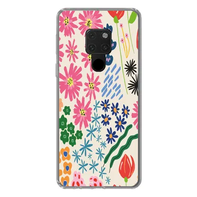 Produktbild von MuchoWow® Handyhülle Schutzhülle Hülle für Huawei P40 Lite Blume - Blätter - Feldblumen Silikon Softcase Handy Hülle - Handy