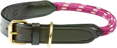 Immagine prodotto di Collare per cani in pelle Weatherbeeta Rope WB1342 (S) (bordeaux/marrone)