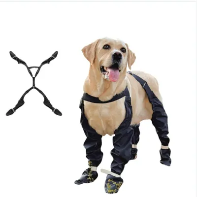 Produktbild von INF Kleine wasserdichte Hundeschuhe, 2 Stück, Pfotenschutz für Draußen S