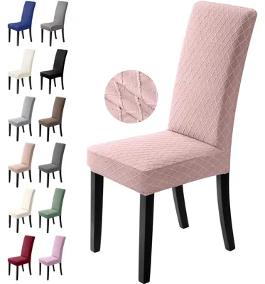 Imagen del producto de Fundas elásticas para sillas - 6 unidades - Sillas de comedor - Protectoras - Transpirables - Fabricadas con poliéster/Elasthan de alta calidad - Fundas para sillas