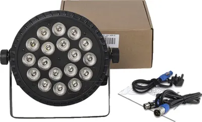 Zdjęcie produktu dla Profesjonalne oświetlenie sceniczne LED, 18x18W LED RGBW, wiele trybów pracy, 215KG