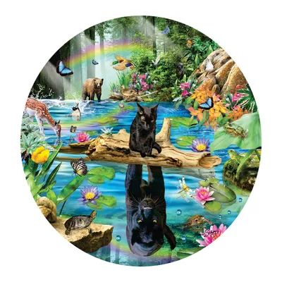 Produktbild von SunsOut Puzzle Panther Reflections - 500 Teile