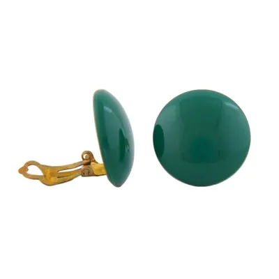Produktbild von Clip 24mm dunkelgrün Kunststoff Clipmechanik gold-farbig