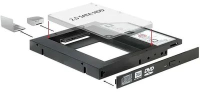 Produktbild von DeLOCK 61993, Schwarz, 128 mm, 128 mm, 12 mm, 13,3 cm (5.25")