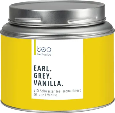 Produktbild von Earl Grey Vanilla, BIO, Schwarzer Tee, 100g Dose