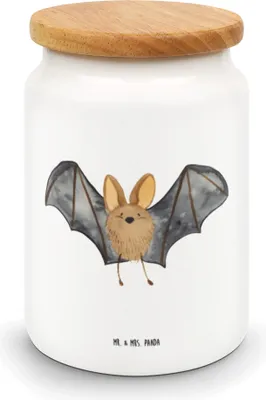 Produktbild von Mr. & Mrs. Panda Dose Fledermaus Flügel - Weiß - Geschenk, Lustige Sprüche, behälter, Vorratsdose, Keksdose, Kaffeedose, Teedose