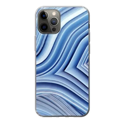 Produktbild von MuchoWow® Handyhülle Schutzhülle Hülle für iPhone 13 Pro Natursteine - Muster - Blau Silikon Softcase Handy Hülle - Handy-Tasche