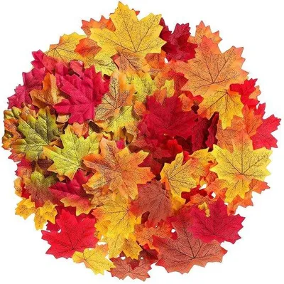 Image de Feuilles de frêne en plastique, 6 couleurs, décoration