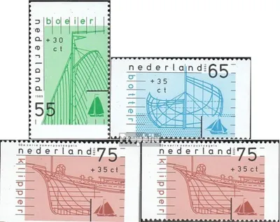 Produktbild von Briefmarken Niederlande 1989 Mi 1361C,1362D,1363D,E (kompl.Ausg.) postfrisch Historische Schiffe