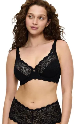 Produktbild von Triumph Amourette Floral Lace, Weicher Becher, Schwarz, Bügel, Muster, Weiblich, Blumenmuster