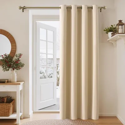 Immagine prodotto di Tenda per porta, oscurante, termica, protezione dal freddo, dimensioni 200 cm di altezza x 140 cm di larghezza (confezione da 1), colore beige