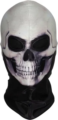 Imagen del producto de Máscara tipo balaclava, con forma de calavera, cubre toda la cara, talla única, ideal para Halloween