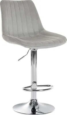 Produktbild von Barhocker Toni Samt chrom grau