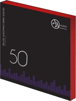 Produktbild von Deluxe Schallplatten Innenhüllen Antistatisch Rot - 50 Stück